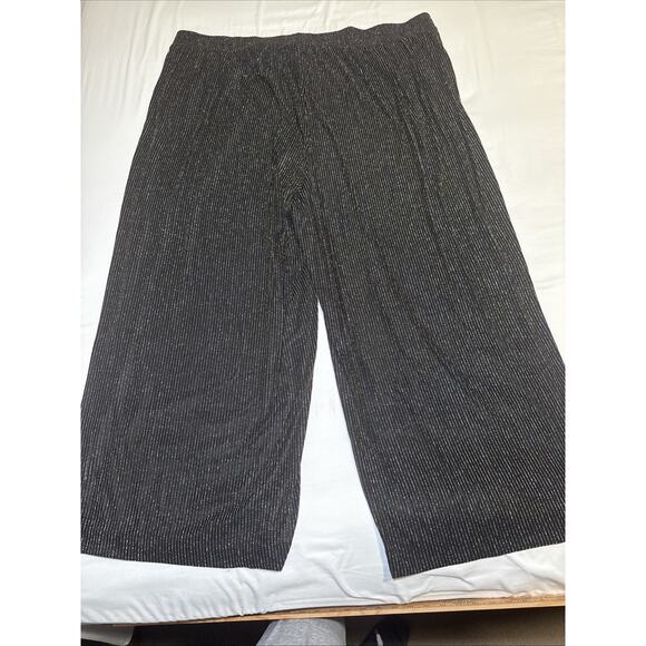Torrid Pull On Wide Leg Stretch Lurex High Rise Pants Size 5X Glitter Stripe NEW - Picture 11 of 12